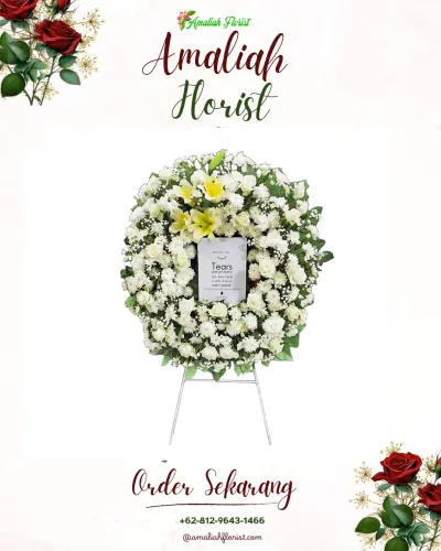 Krans Bunga Duka Cita di Rumah Duka Thiong Ting Semarang