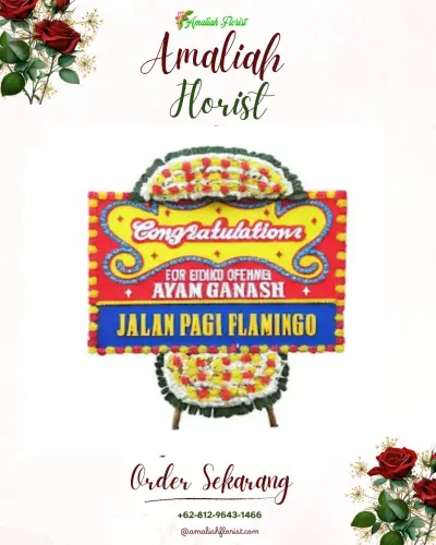 Bunga Papan Congratulation di Rumah Duka Thiong Ting Semarang